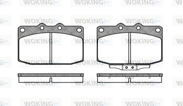 Woking P3353.02 - Əyləc altlığı dəsti, əyləc diski furqanavto.az