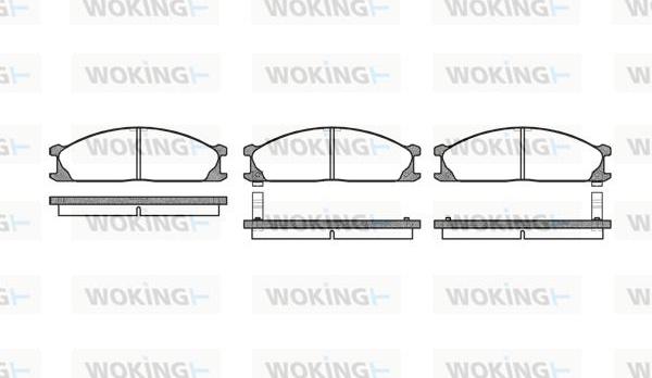 Woking P3363.02 - Əyləc altlığı dəsti, əyləc diski furqanavto.az