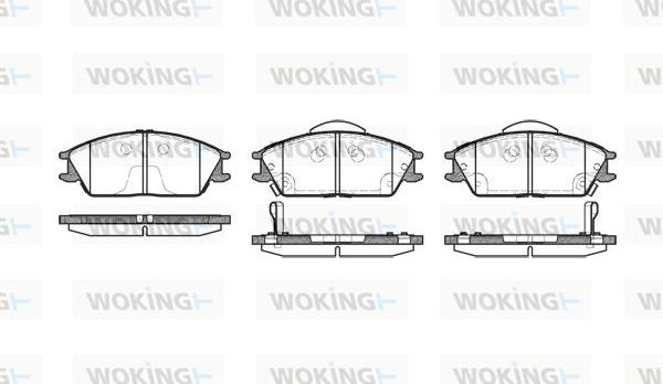 Woking P3243.22 - Əyləc altlığı dəsti, əyləc diski furqanavto.az