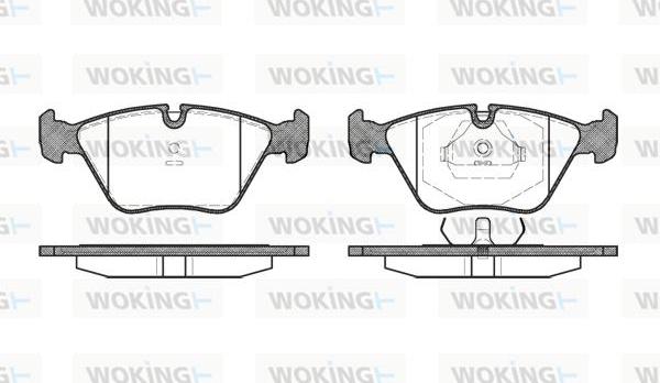 Woking P3703.40 - Əyləc altlığı dəsti, əyləc diski furqanavto.az