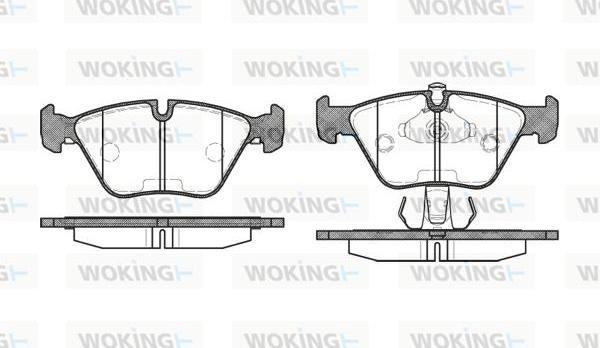 Woking P3703.15 - Əyləc altlığı dəsti, əyləc diski furqanavto.az