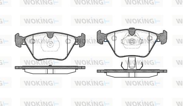 Woking P3703.13 - Əyləc altlığı dəsti, əyləc diski furqanavto.az