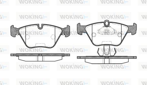 Woking P3703.25 - Əyləc altlığı dəsti, əyləc diski furqanavto.az