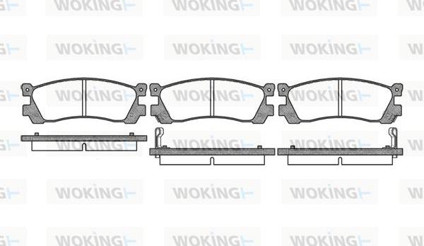 Woking P2993.12 - Əyləc altlığı dəsti, əyləc diski furqanavto.az