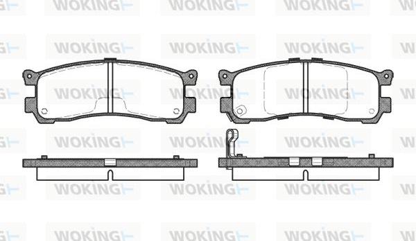 Woking P2993.21 - Əyləc altlığı dəsti, əyləc diski furqanavto.az