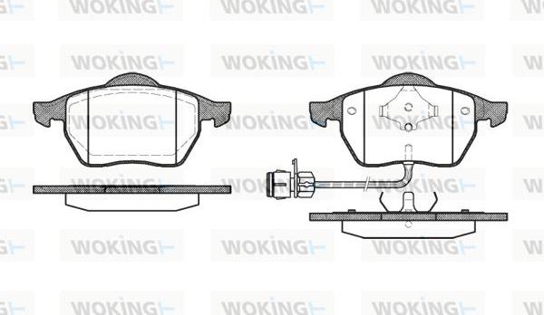 Woking P2903.02 - Əyləc altlığı dəsti, əyləc diski furqanavto.az