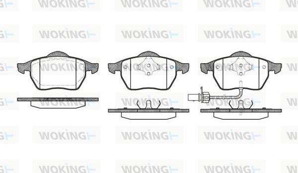 Woking P2903.11 - Əyləc altlığı dəsti, əyləc diski furqanavto.az