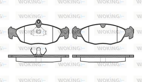 Woking P2933.00 - Əyləc altlığı dəsti, əyləc diski furqanavto.az