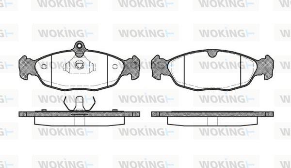 Woking P2933.20 - Əyləc altlığı dəsti, əyləc diski furqanavto.az