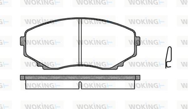 Woking P2973.00 - Əyləc altlığı dəsti, əyləc diski furqanavto.az