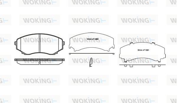 Woking P2973.22 - Əyləc altlığı dəsti, əyləc diski furqanavto.az