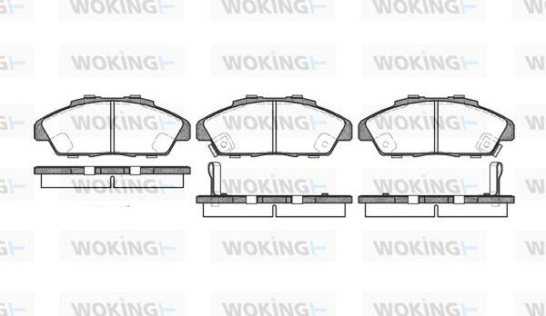 Woking P2413.02 - Əyləc altlığı dəsti, əyləc diski furqanavto.az