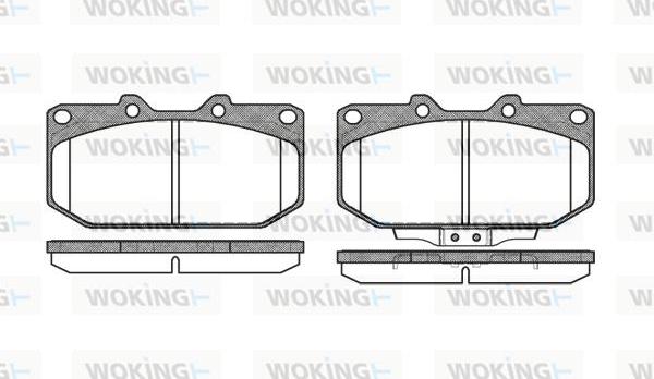 Woking P2483.02 - Əyləc altlığı dəsti, əyləc diski furqanavto.az