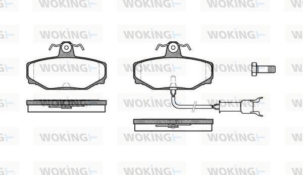 Woking P2043.12 - Əyləc altlığı dəsti, əyləc diski furqanavto.az