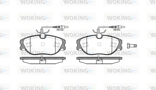 Woking P2053.44 - Əyləc altlığı dəsti, əyləc diski furqanavto.az