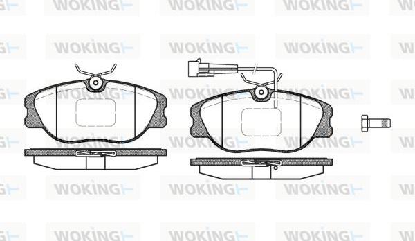 Woking P2053.12 - Əyləc altlığı dəsti, əyləc diski furqanavto.az