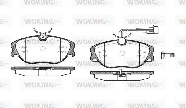 Woking P2053.72 - Əyləc altlığı dəsti, əyləc diski furqanavto.az