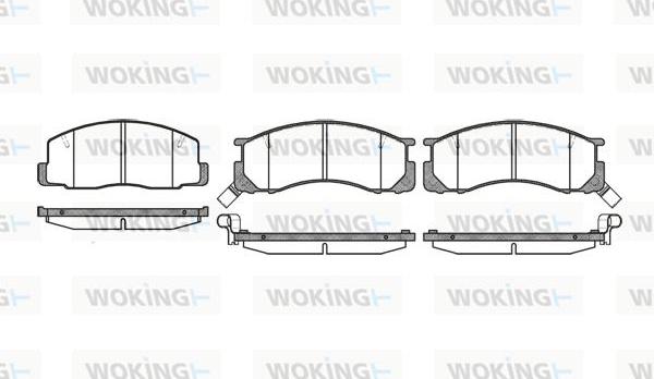 Woking P2063.22 - Əyləc altlığı dəsti, əyləc diski furqanavto.az