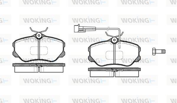 Woking P2033.02 - Əyləc altlığı dəsti, əyləc diski furqanavto.az