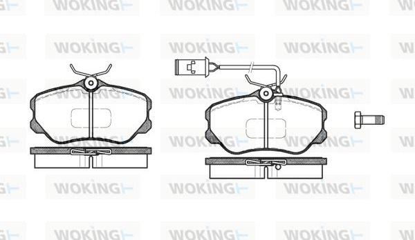 Woking P2033.12 - Əyləc altlığı dəsti, əyləc diski furqanavto.az