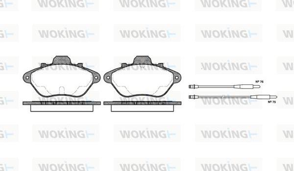 Woking P2103.04 - Əyləc altlığı dəsti, əyləc diski furqanavto.az