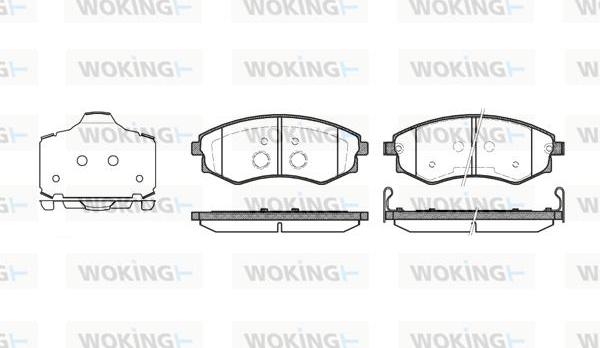 Woking P2183.03 - Əyləc altlığı dəsti, əyləc diski furqanavto.az