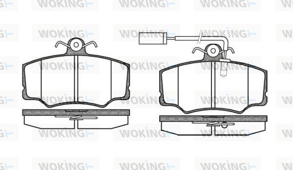 Woking P2123.02 - Əyləc altlığı dəsti, əyləc diski furqanavto.az