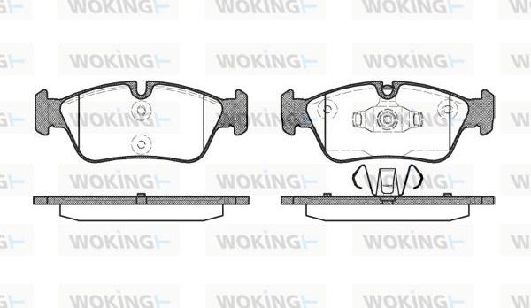 Woking P2843.60 - Əyləc altlığı dəsti, əyləc diski furqanavto.az