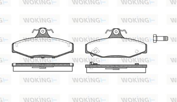 Woking P2353.02 - Əyləc altlığı dəsti, əyləc diski furqanavto.az