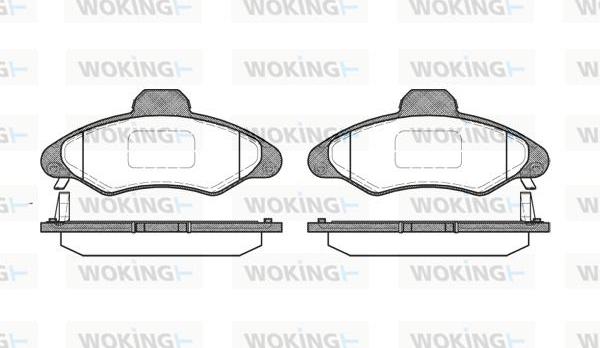 Woking P2313.04 - Əyləc altlığı dəsti, əyləc diski furqanavto.az