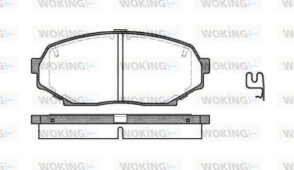 Woking P2383.12 - Əyləc altlığı dəsti, əyləc diski furqanavto.az