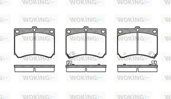 Woking P2333.02 - Əyləc altlığı dəsti, əyləc diski furqanavto.az