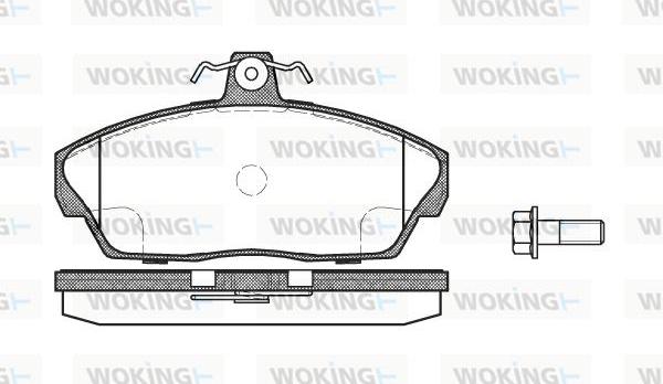 Woking P2373.10 - Əyləc altlığı dəsti, əyləc diski furqanavto.az