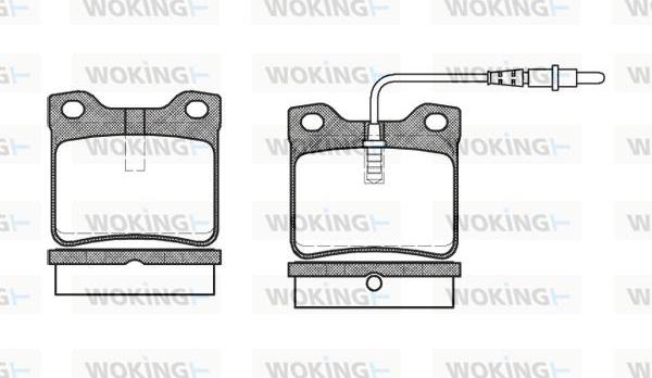 Woking P2213.02 - Əyləc altlığı dəsti, əyləc diski furqanavto.az