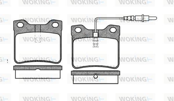 Woking P2213.22 - Əyləc altlığı dəsti, əyləc diski furqanavto.az