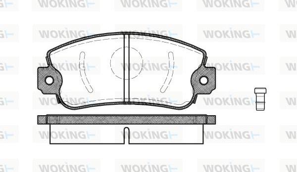 Woking P2723.02 - Əyləc altlığı dəsti, əyləc diski furqanavto.az