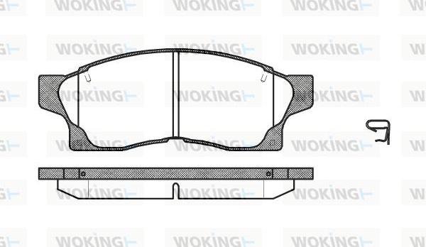 Woking P2773.00 - Əyləc altlığı dəsti, əyləc diski furqanavto.az