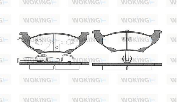 Woking P7903.10 - Əyləc altlığı dəsti, əyləc diski furqanavto.az