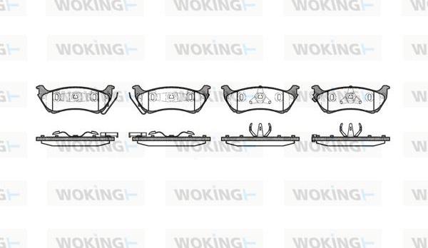 Woking P7983.01 - Əyləc altlığı dəsti, əyləc diski furqanavto.az