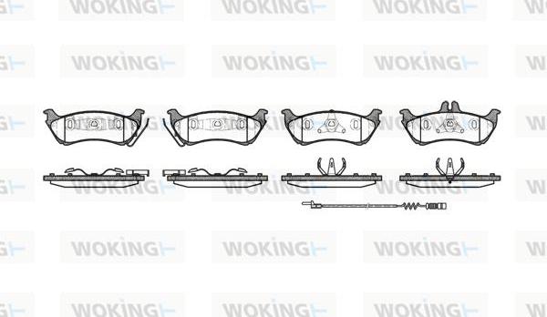 Woking P7983.11 - Əyləc altlığı dəsti, əyləc diski furqanavto.az