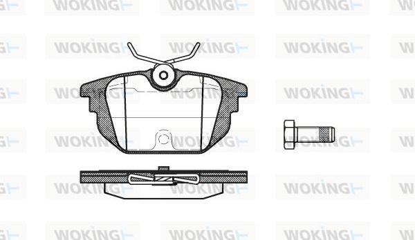 Woking P7923.00 - Əyləc altlığı dəsti, əyləc diski furqanavto.az