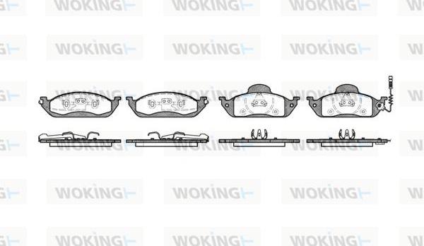 Woking P7973.01 - Əyləc altlığı dəsti, əyləc diski furqanavto.az