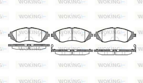 Woking P7453.02 - Əyləc altlığı dəsti, əyləc diski furqanavto.az