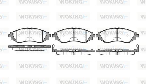 Woking P7453.12 - Əyləc altlığı dəsti, əyləc diski furqanavto.az