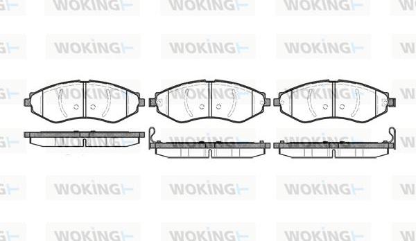 Woking P7453.22 - Əyləc altlığı dəsti, əyləc diski furqanavto.az