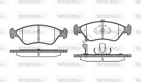 Woking P7483.02 - Əyləc altlığı dəsti, əyləc diski furqanavto.az