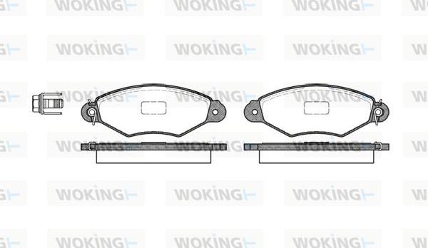 Woking P7433.00 - Əyləc altlığı dəsti, əyləc diski furqanavto.az