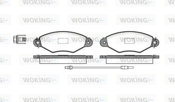 Woking P7433.01 - Əyləc altlığı dəsti, əyləc diski furqanavto.az