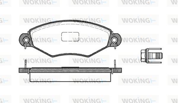 Woking P7433.10 - Əyləc altlığı dəsti, əyləc diski furqanavto.az