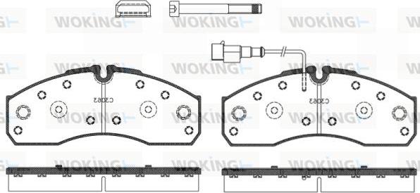 Woking P7513.42 - Əyləc altlığı dəsti, əyləc diski furqanavto.az